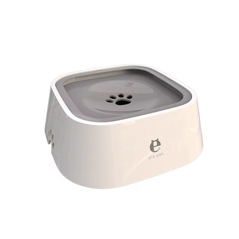 Non-Spill Floating Dog and Cat Water Bowl Dispenser - Anti-Overflow Plastic Design