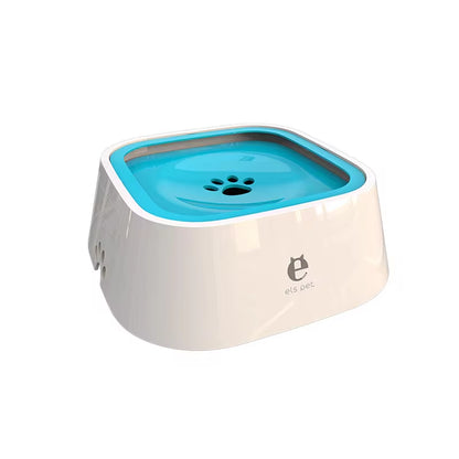 Non-Spill Floating Dog and Cat Water Bowl Dispenser - Anti-Overflow Plastic Design
