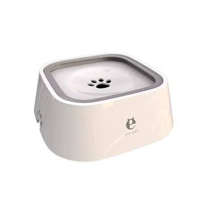 Non-Spill Floating Dog and Cat Water Bowl Dispenser - Anti-Overflow Plastic Design